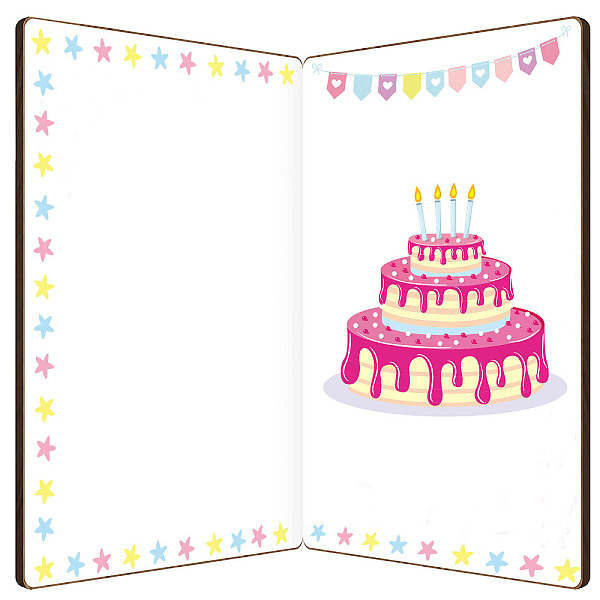 

PandaHall Bamboo Greeting Card & Paper Envelope with Bowknot, Rectangle with Hollow Pattern, Birthday Themed Pattern, 150~173x110~124x7mm..., Orange