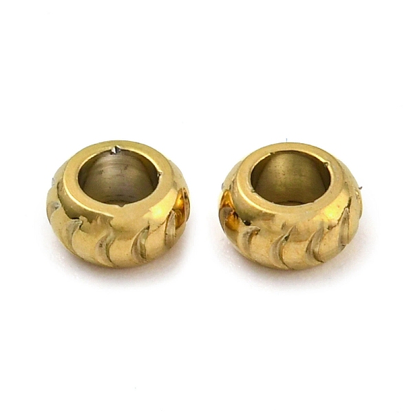 

PandaHall 304 Stainless Steel Beads, Rondelle, Golden, 4x2mm, Hole: 2mm 304 Stainless Steel Rondelle