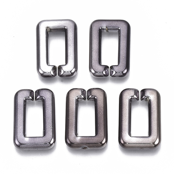

PandaHall CCB Plastic Linking Rings, Quick Link Connectors, For Jewelry Cross Chains Making, Rectangle, Gunmetal, 30x20x5.5mm, Inner...