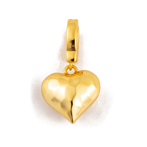 

PandaHall 925 Sterling Silver Love Heart Pendants, Textured Heart Charms with 925 Stamp, Golden, 24mm, Heart: 14x13x8mm, Hole: 5.5x4mm...