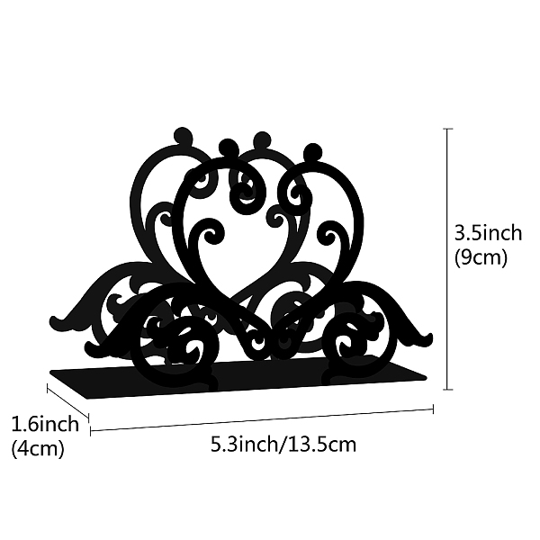 

PandaHall Iron Napkin Holder, Heart, 220x135mm Iron Heart Black