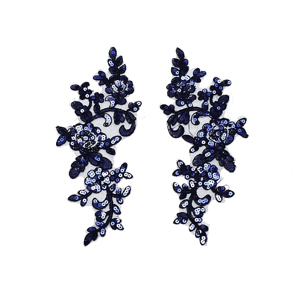 

PandaHall Leaves Polyester Embroidery Ornaments Accessories, Lace Sequins Clothing Sew on Patches, Suitable for Wedding Dress, Performance...