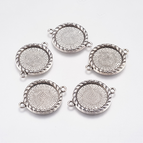 

PandaHall Zinc Alloy Cabochon Connector Settings, Flat Round, DIY Findings for Jewelry Making, Cadmium Free & Nickel Free & Lead Free...