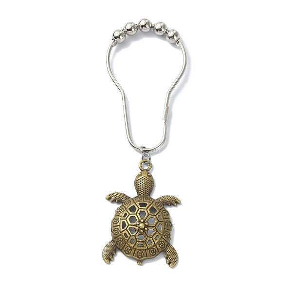 

PandaHall Tibetan Style Alloy Big Pendant Shower Curtain Rings, Shower Curtain Hooks, Bathroom Accessories, Turtle, 136mm, Pendants...