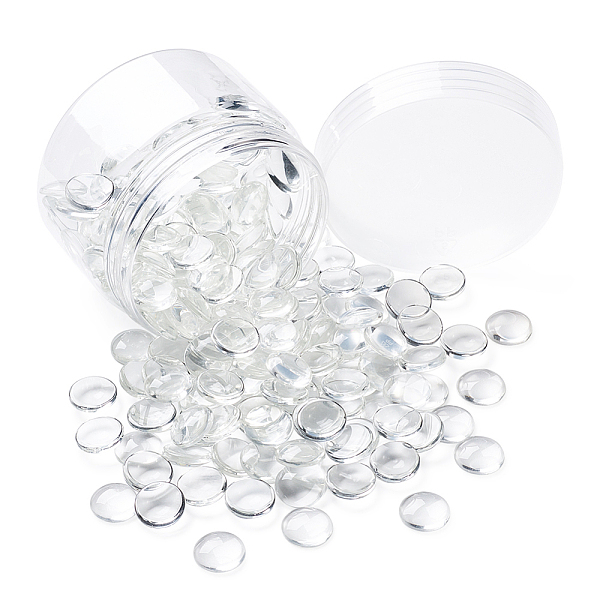 

PandaHall Craftdady Transparent Glass Cabochons, Half Round/Dome, Clear, 14x4mm, 200pcs/box Glass Half Round Clear