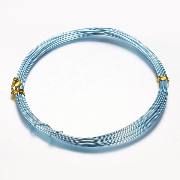 

PandaHall Round Aluminum Craft Wire, for DIY Arts and Craft Projects, Pale Turquoise, 12 Gauge, 2mm, 5m/roll(16.4 Feet/roll) Aluminum Round..., Cyan