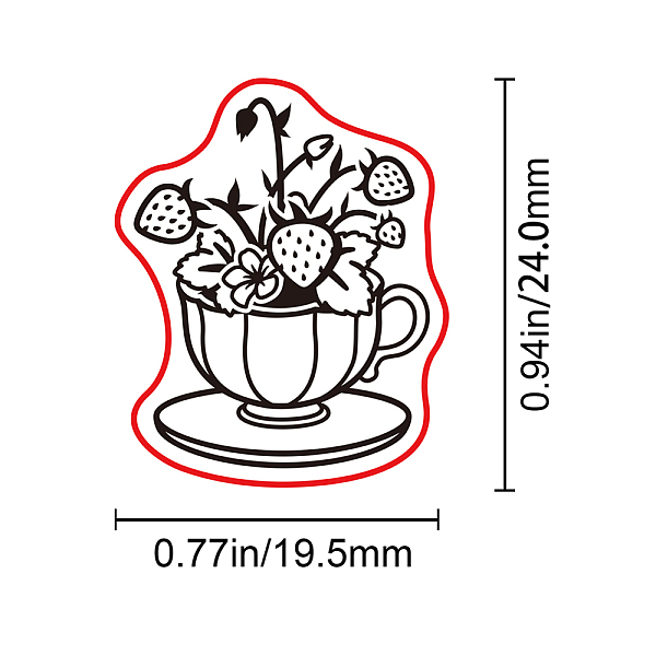 

PandaHall CRASPIRE Wax Seal Stamp Teacup Strawberry Shape Sealing Wax Stamp Head with Universal Wood Handle for Invitations Cards Bottle...