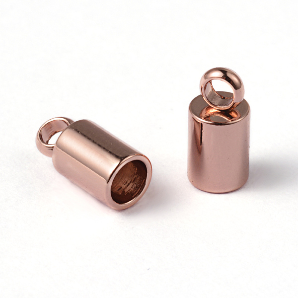 

PandaHall Ion Plating(IP) 304 Stainless Steel Cord End, End Caps, Column, Rose Gold, 8x4mm, Hole: 2mm, Inner Diameter: 3mm 304 Stainless...