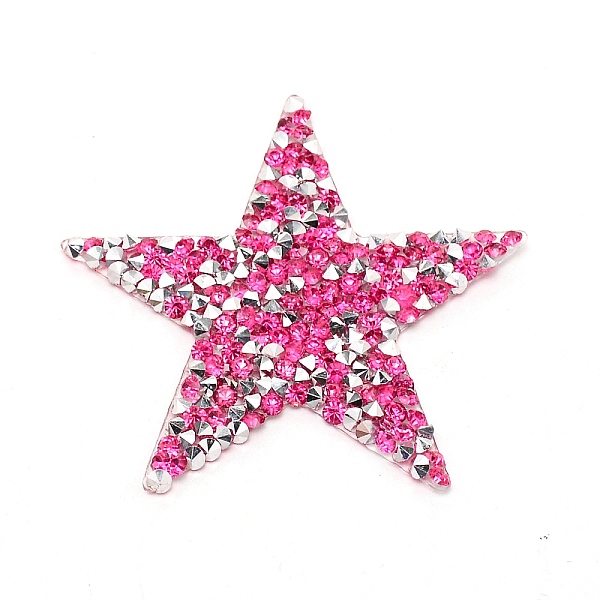 PandaHall Computerized Embroidery Cloth Iron on/Sew on Patches, Costume Accessories, with Resin Rhinestone, Star, Camel, 57x60x2.5mm Resin...