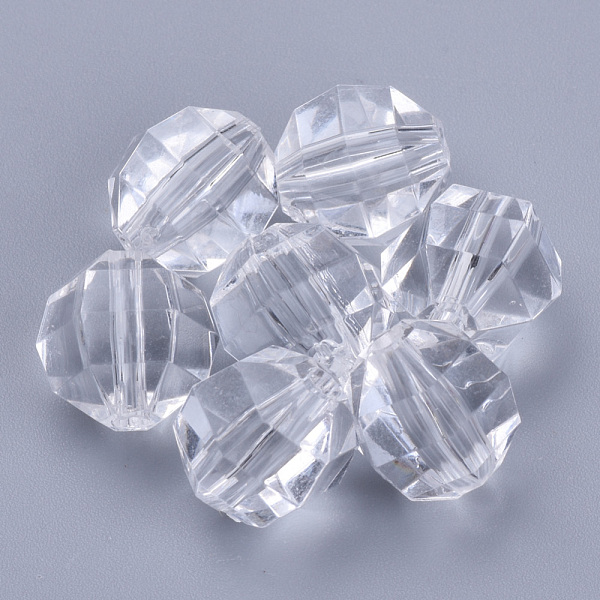 

PandaHall Transparent Acrylic Beads, Faceted, Round, Clear, 20x20mm, Hole: 2.9mm Acrylic Round Clear