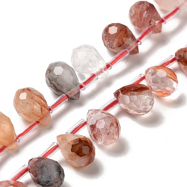 

PandaHall Natural Ferruginous Quartz Beads Strands, Faceted, Top Drilled, Teardrop, 9~10.5x6~6.5mm, Hole: 0.7mm, about 45pcs/strand...