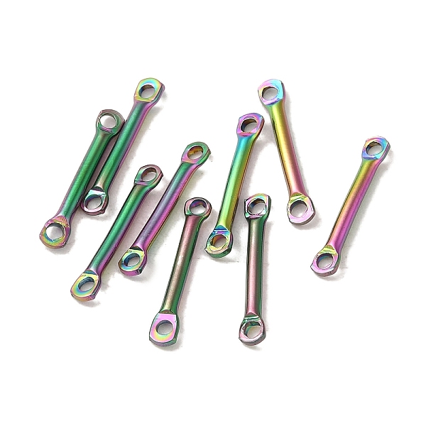 

PandaHall Ion Plating(IP) 304 Stainless Steel Links, Bar Connector Charms, Rainbow Color, 15x2.5x1.5mm, Hole: 1.4mm 304 Stainless Steel...