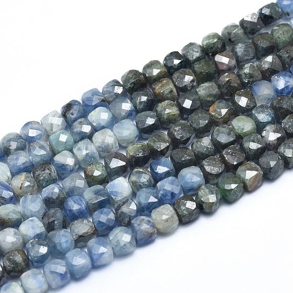 

PandaHall Natural Kyanite/Cyanite/Disthene Beads Strands, Faceted, Cube, 6~7x6~7mm, hole: 1mm, about 63 pcs/Strand, 15.16 inch(38.5cm)...