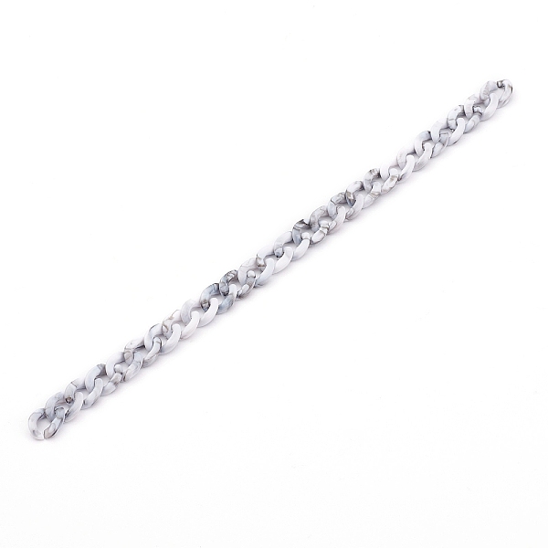 

PandaHall Opaque Acrylic Twisted Chain, Curb Chain, Quick Link Chains, Unwelded, Creamy White, 13.5x10x2.5mm, 39.37 inch(1m)/strand Acrylic