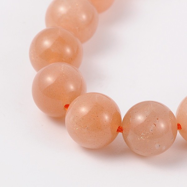

PandaHall Natural Sunstone Beads Strands, Round, 6mm, Hole: 1mm, about 68pcs/strand, 16 inch Sunstone Round
