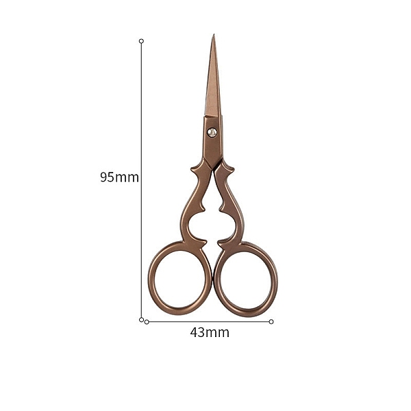 

PandaHall Stainless Steel Scissors, Embroidery Scissors, Sewing Scissors, Coffee, 95x43mm Silicone