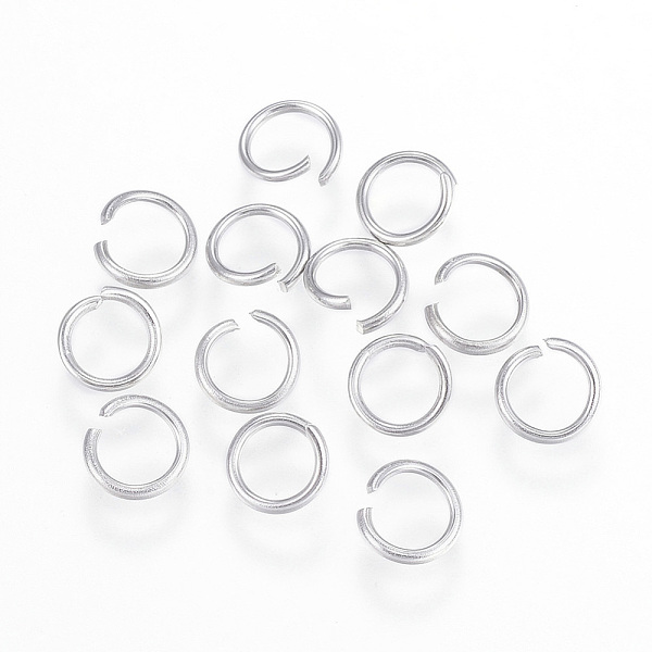 Tarnish Resistant 304 Stainless Steel Open Jump Rings, Metal Connectors for DIY Craft Jewelry and Keychain, Stainless Steel Color, 20 Gauge, 6x0.8mm, Inner Diameter: 4.5mm