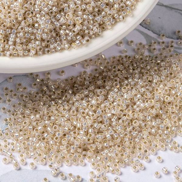 

PandaHall MIYUKI Round Rocailles Beads, Japanese Seed Beads, (RR2352) Silverlined Pale Peach Opal, 15/0, 1.5mm, Hole: 0.7mm, about..., Orange