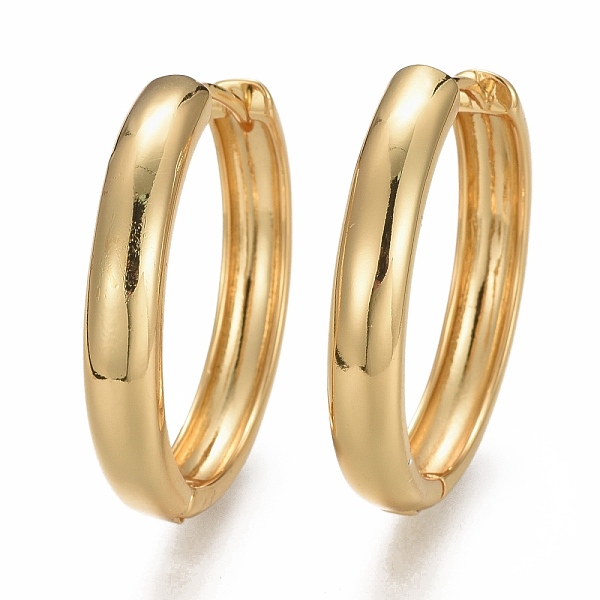 

PandaHall Brass Huggie Hoop Earrings, Long-Lasting Plated, Ring, Real 18K Gold Plated, 29x5mm, Pin: 1mm Brass Ring