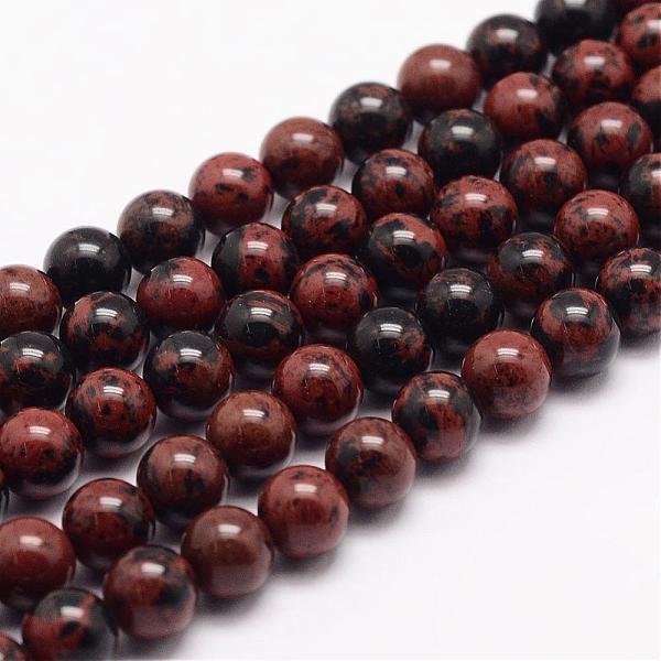 

PandaHall Natural Mahogany Obsidian Bead Strands, Round, 8mm, Hole: 1mm, about 48pcs/strand, 15.5 inch Mahogany Obsidian Round