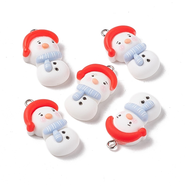 

PandaHall Christmas Theme Opaque Resin Pendants, with Platinum Tone Iron Findings, Snowman, White, 27.5x16x8mm, Hole: 2mm Iron+Resin Snowman...