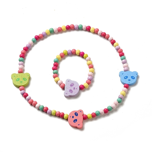 

PandaHall Maple Wood Jewelry Set, Beaded Necklace & Stretch Bracelet, Panda, Inner Diameter: 1-5/8 inch(4cm), Necklace: 15-3/8 inch(39cm)...
