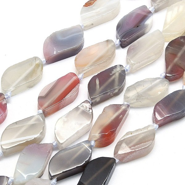 

PandaHall Natural Botswana Agate Beads Strands, Leaf, 21.5x10.5~11x5.5~6mm, Hole: 0.8~1mm, about 17~19pcs/strand, 14.96~16.14 inch(38~41cm)...