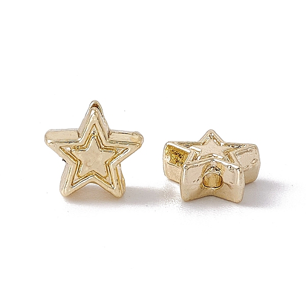 

PandaHall Alloy Beads, Star, Light Gold, 7x7x3mm, Hole: 1.2mm Alloy Star