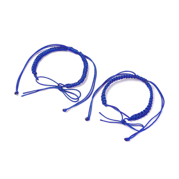 

PandaHall 2Pcs Nylon Braided Bracelet Makings, Medium Blue, Inner Diameter: 2 inch(5.2cm) Nylon