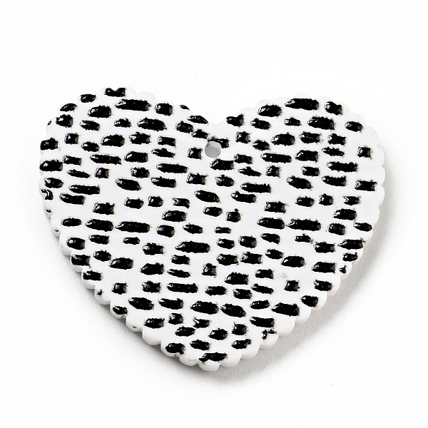 

PandaHall Printed Acrylic Pendants, Heart with Spot Pattern, Black, 26x31.5x2mm, Hole: 1.5mm Acrylic Heart Black