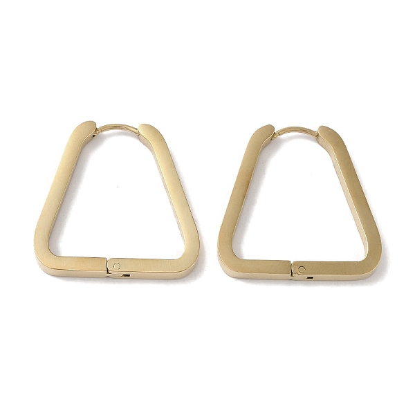 

PandaHall 304 Stainless Steel Hoop Earrings for Women, Triangle, Real 18K Gold Plated, 25x25x3mm 304 Stainless Steel Triangle