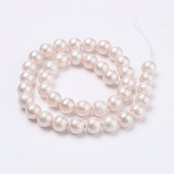 

PandaHall Wrinkle Textured Shell Pearl Beads Strands, Round, White, 14mm, Hole: 1mm, about 28pcs/strand, 15.6 inch(39.5cm) Shell Pearl Round...