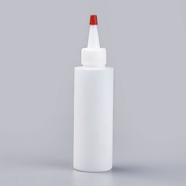 

PandaHall Plastic Glue Bottles, Bottle Caps Through-hole, White, 4.1x16.3cm, capacity: 120ml Plastic White