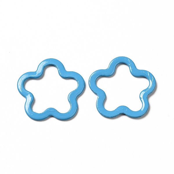 

PandaHall Spray Painted 201 Stainless Steel Linking Rings, Flower, Deep Sky Blue, 14.5x14x1mm, Inner Diameter: 10x12mm 201 Stainless Steel...