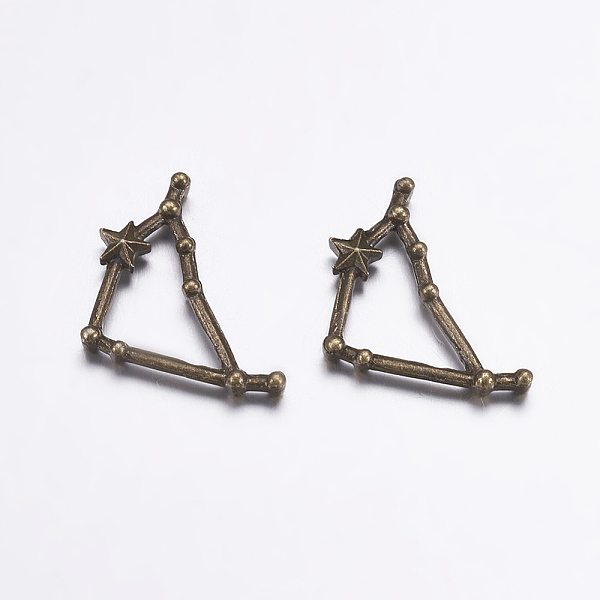 

PandaHall Alloy Cabochons, Constellation/Zodiac Sign, Antique Bronze, Capricorn, 23x15x3mm Alloy Capricorn