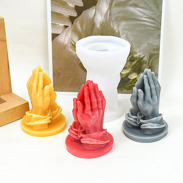 Praying Hands Religion Theme DIY Candle Silicone Molds