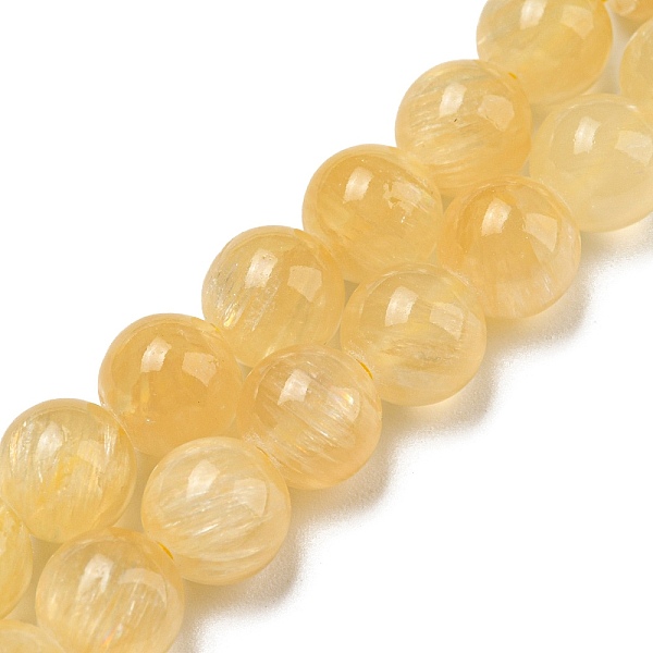 Natürliche Honigcalcit-Perlenstränge