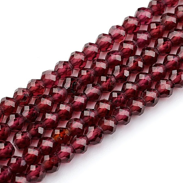

PandaHall Natural Garnet Beads Strands, Round, 2.5~3mm, Hole: 0.8mm, about 161pcs/strand, 15.9 inch Garnet Round