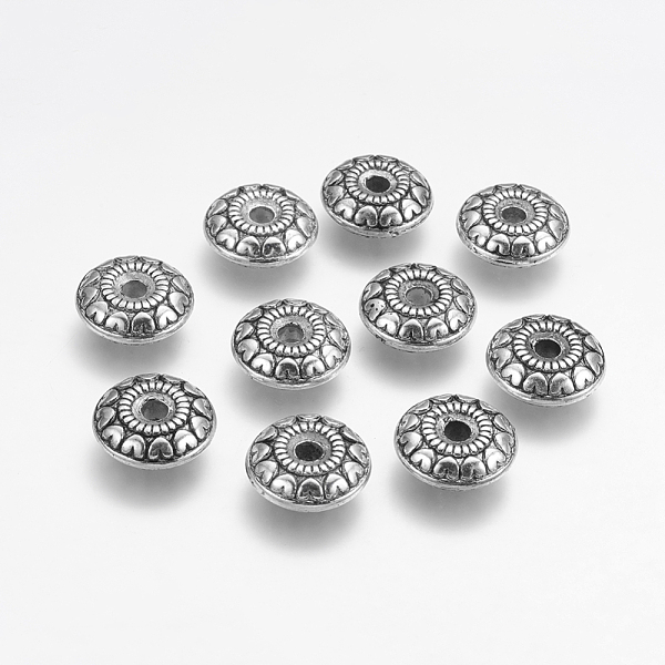 

PandaHall CCB Plastic Beads, Disc, Antique Silver, 18x6.5mm, Hole: 4mm Plastic Disc