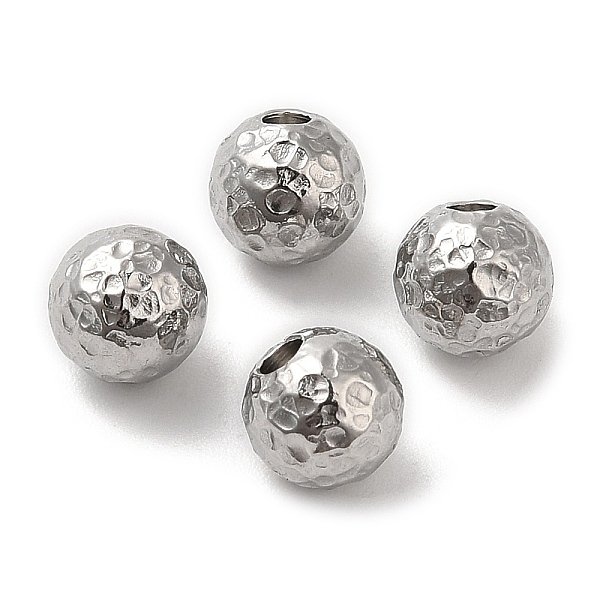 

PandaHall 304 Stainless Steel Cord End, End Caps, Hammered Round, Stainless Steel Color, 6x6mm, Hole: 1.8mm 304 Stainless Steel Round