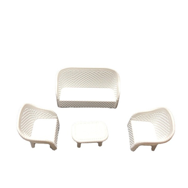Simulation White Sofa Set for Micro Landscape Dollhouse Accessories