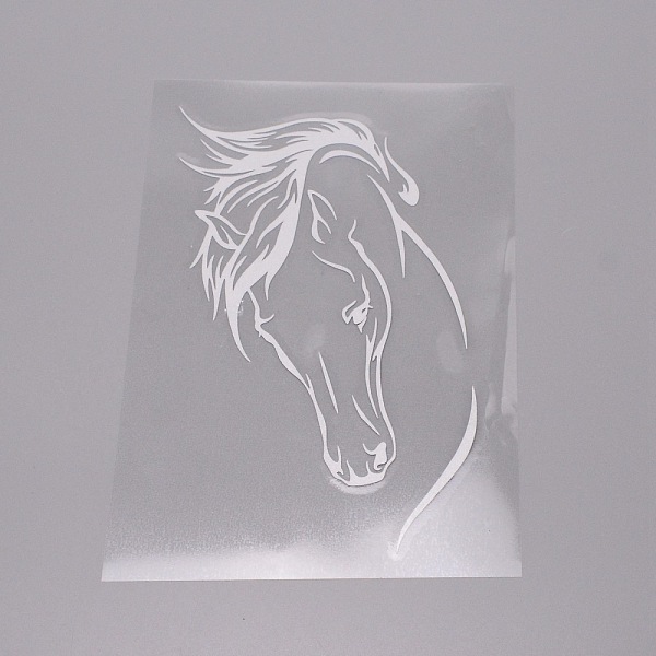 

PandaHall Waterproof 3D Plastic Wall Stickers, with Adhesive Tape, For Car Decorations, Horse, White, 19x13.5x0.01cm Plastic Horse White