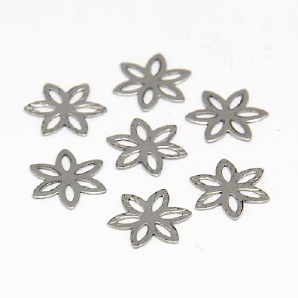 

PandaHall 304 Stainless Steel Links connectors, Flower, 8x8x0.5mm, 500pcs/bag 304 Stainless Steel Flower