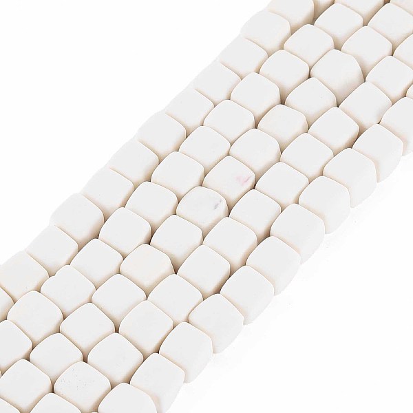 

PandaHall Handmade Polymer Clay Beads Strands, Cube, White, 6x6x6mm, Hole: 1.2mm, about 62pcs/strand, 14.84 inch~15.75 inch(37.7cm~40cm)...