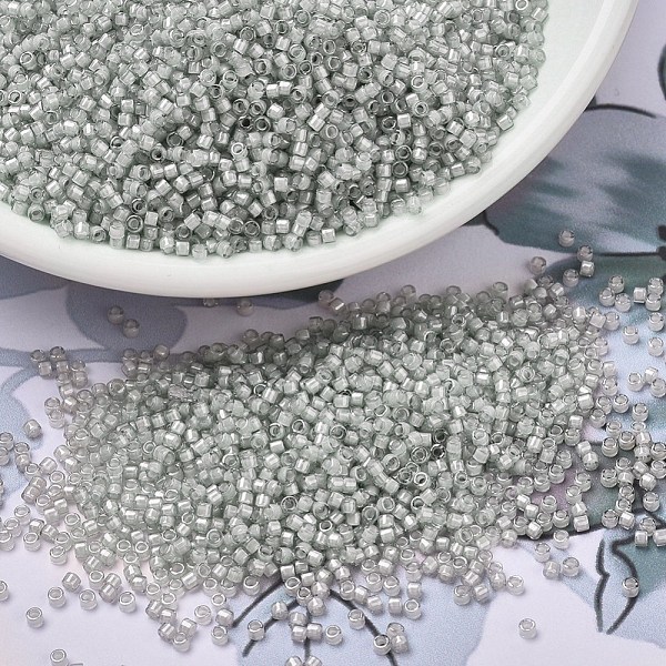 

PandaHall MIYUKI Delica Beads, Cylinder, Japanese Seed Beads, 11/0, (DB2391) Inside Dyed Moonstone, 1.3x1.6mm, Hole: 0.8mm, about..., White