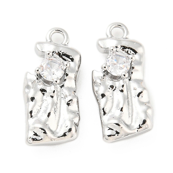 

PandaHall Brass Pendants, with Clear Glass, Irregular Rectangle Charms, Real Platinum Plated, 16x7x4mm, Hole: 1.4mm Brass+Glass Rectangle...