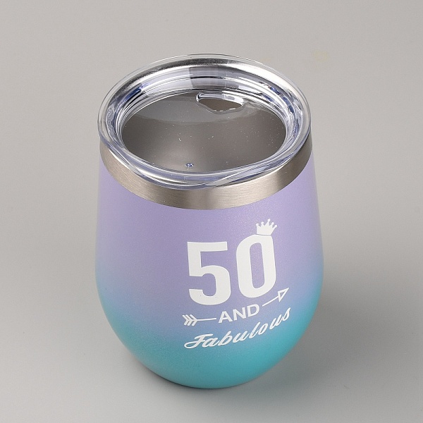 

PandaHall 304 Stainless Steel Vacuum Cups, with Plastic Covers, Column with Word, Colorful, 91x117mm, Inner Diameter: 73.5mm Stainless Steel..., White