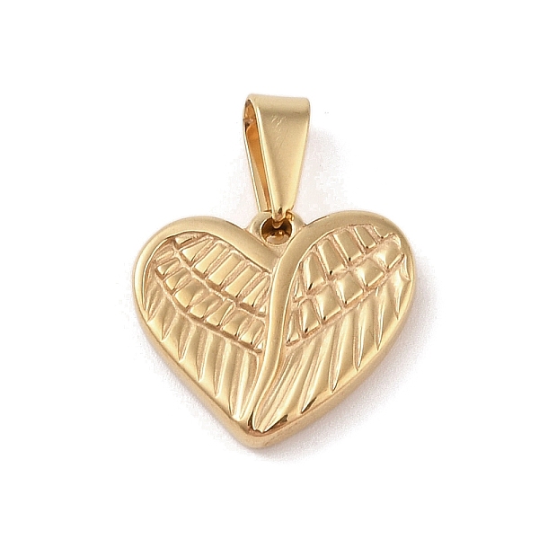 

PandaHall Vacuum Plating 304 Stainless Steel Pendants, Heart Charm, Golden, 16.5x18.5x3.5mm, Hole: 6x3mm 304 Stainless Steel Heart