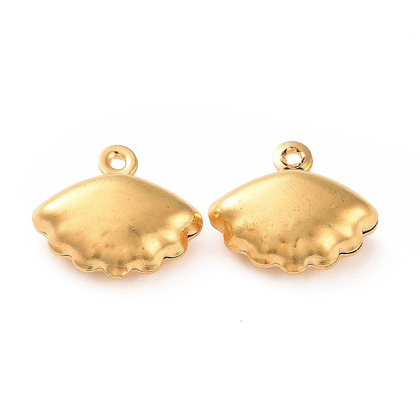 

PandaHall 304 Stainless Steel Charms, Shell, Golden, 11.5x13x5mm, Hole: 1mm 304 Stainless Steel Shell Shape