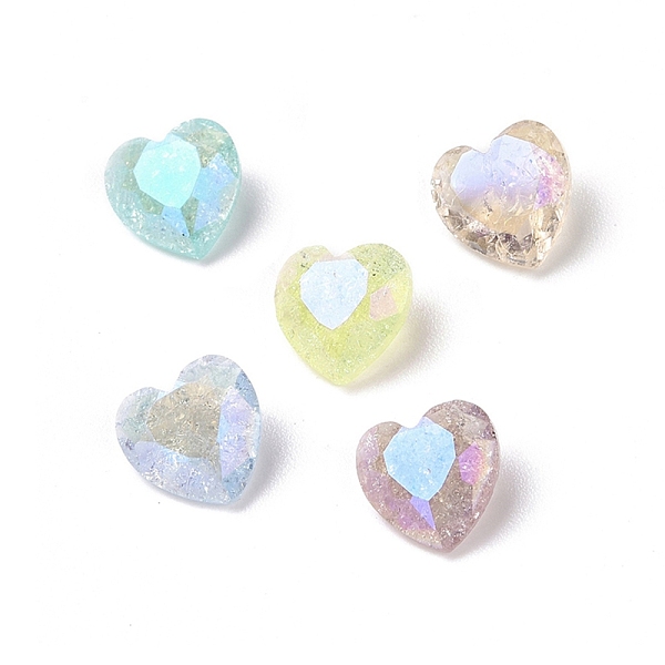 

PandaHall Crackle Moonlight Style Glass Rhinestone Cabochons, Pointed Back & Back Plated, Heart, Mixed Color, 8x8x4mm Glass Rhinestone Heart..., Multicolor